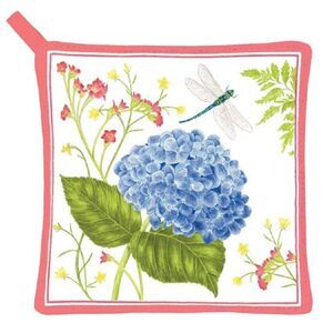 Blue Hydrangea Kitchen Pot Holder Cotton